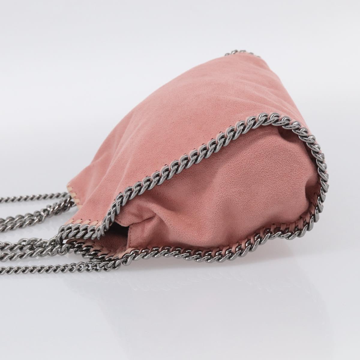 Stella McCartney Chain Falabella Bag Polyester Pink Silver 371223 Auth 210065A