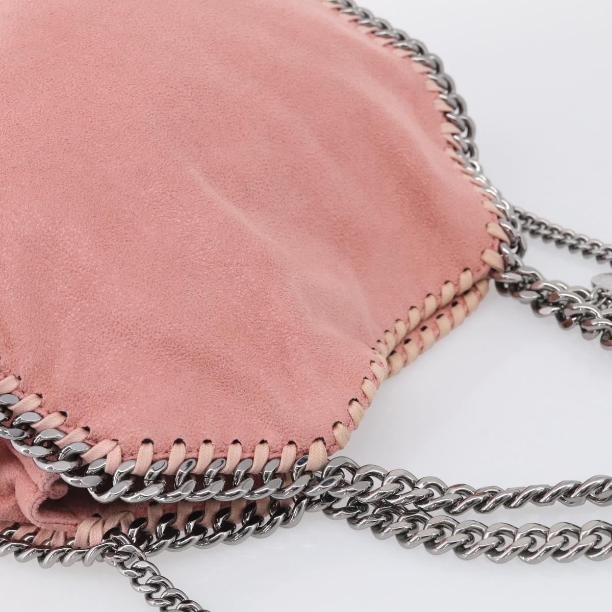 Stella McCartney Chain Falabella Bag Polyester Pink Silver 371223 Auth 210065A