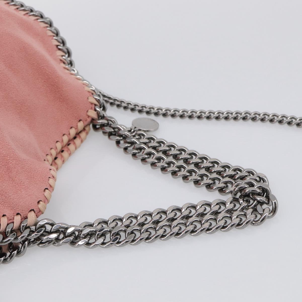 Stella McCartney Chain Falabella Bag Polyester Pink Silver 371223 Auth 210065A