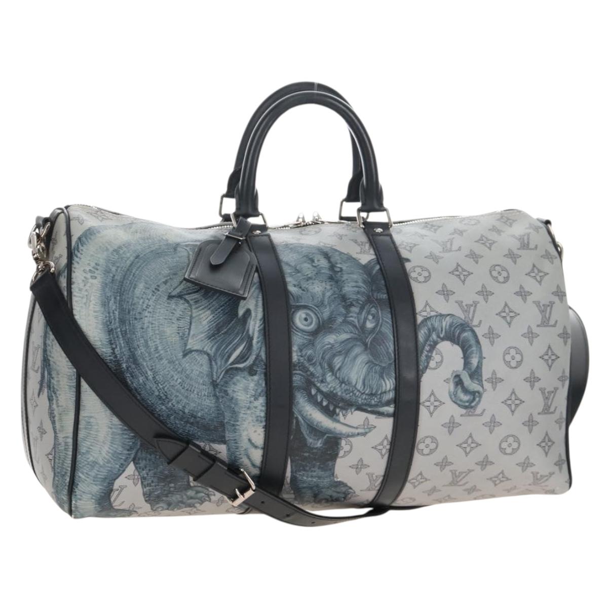 LOUIS VUITTON Monogram Savanna Keepall Bandouliere 45 Bag M54129 Auth 210069V