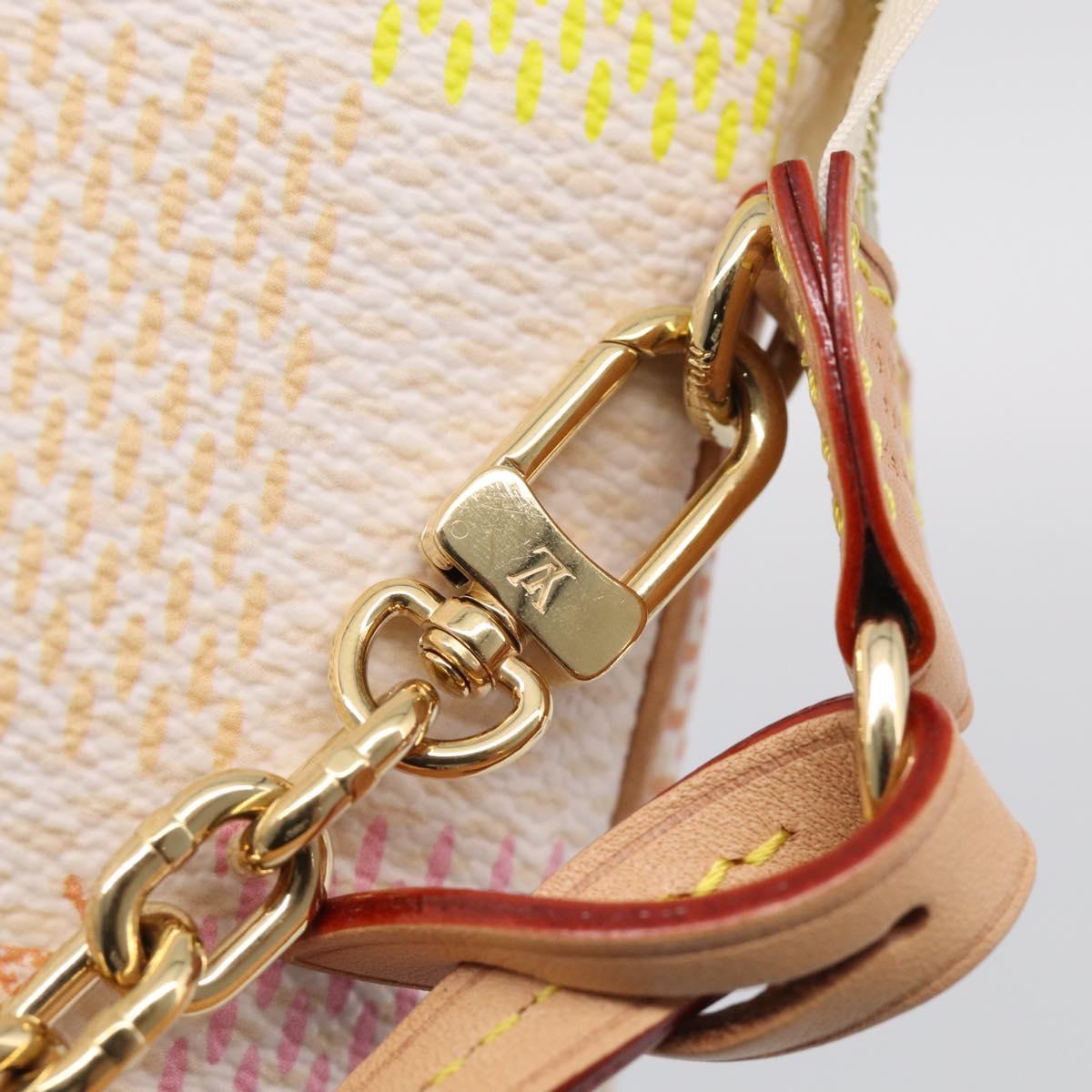 LOUIS VUITTON Damier Licious Pochette Pouch Peach N40642 LV Auth 210081SM