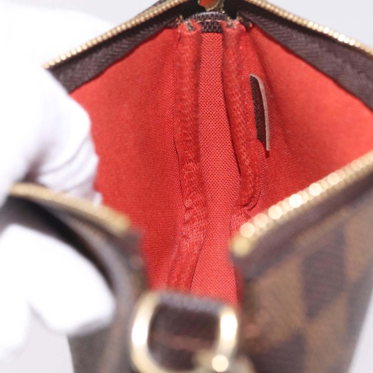 LOUIS VUITTON Damier Ebene Mini Pochette Accessory Pouch N58009 LV Auth 210083A