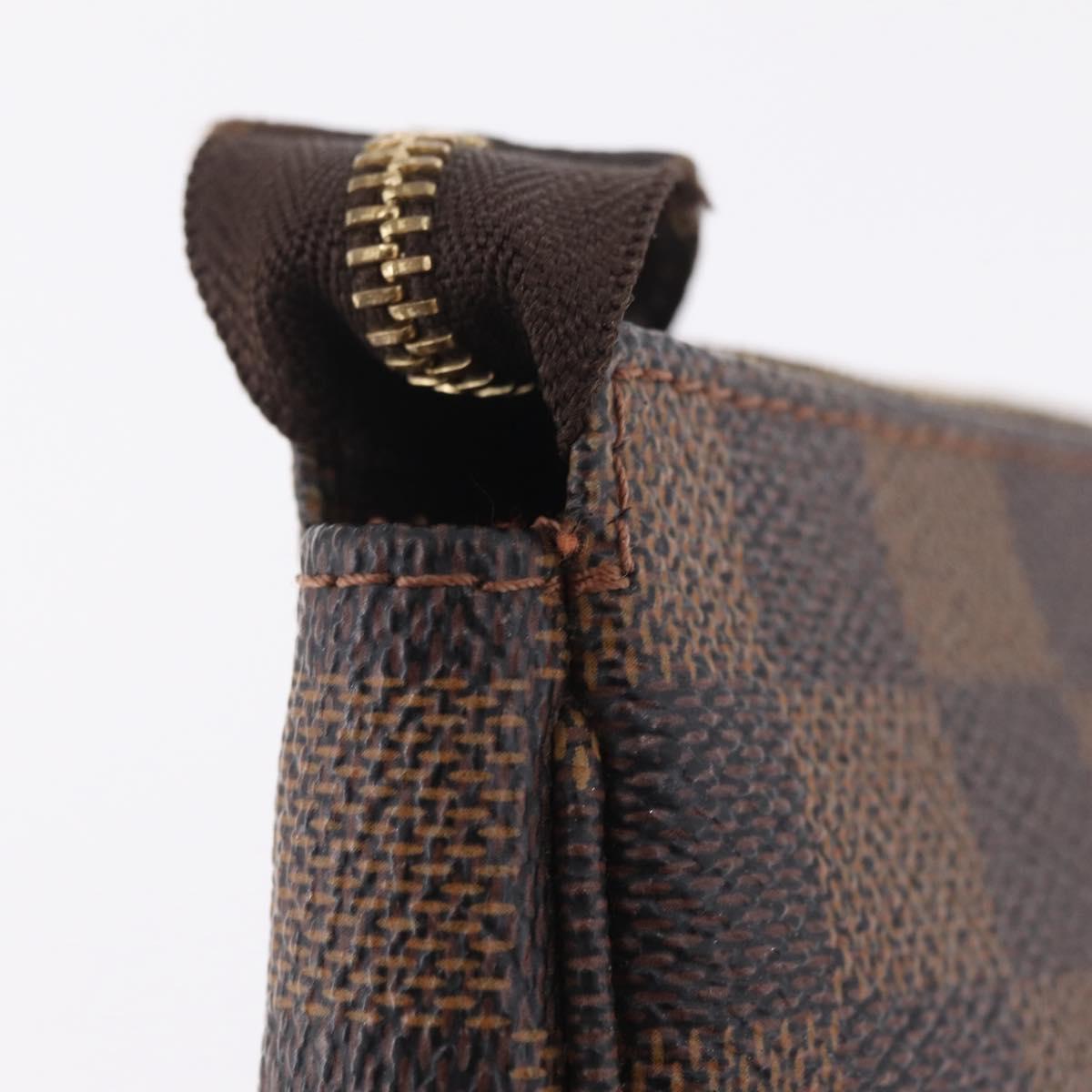 LOUIS VUITTON Damier Ebene Mini Pochette Accessory Pouch N58009 LV Auth 210083A