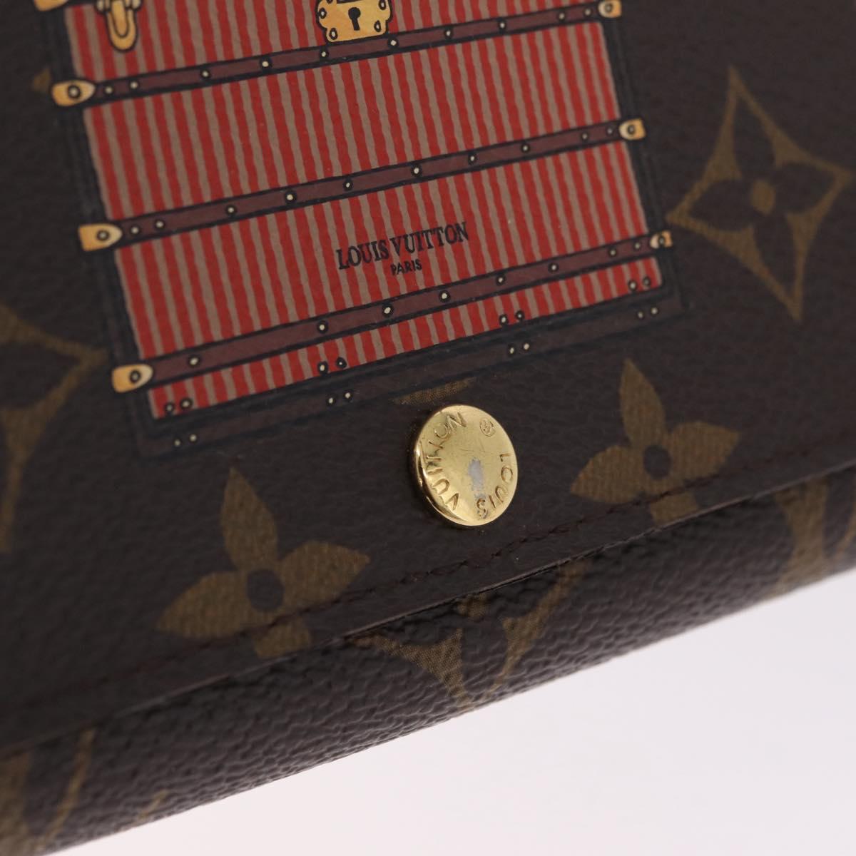 LOUIS VUITTON Monogram Trunk Portefeuille Sarah Long Wallet M60415 Auth 210084