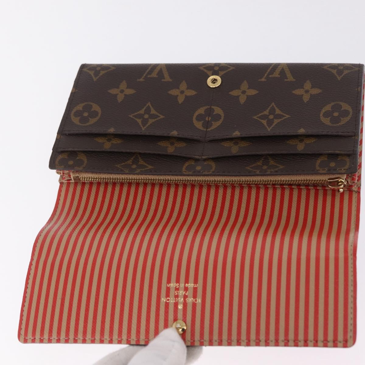 LOUIS VUITTON Monogram Trunk Portefeuille Sarah Long Wallet M60415 Auth 210084
