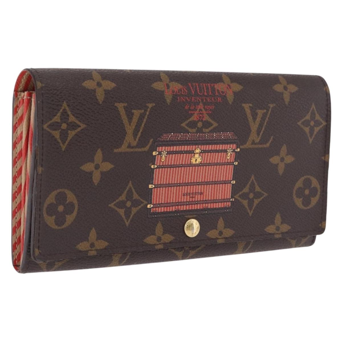 LOUIS VUITTON Monogram Trunk Portefeuille Sarah Long Wallet M60415 Auth 210084