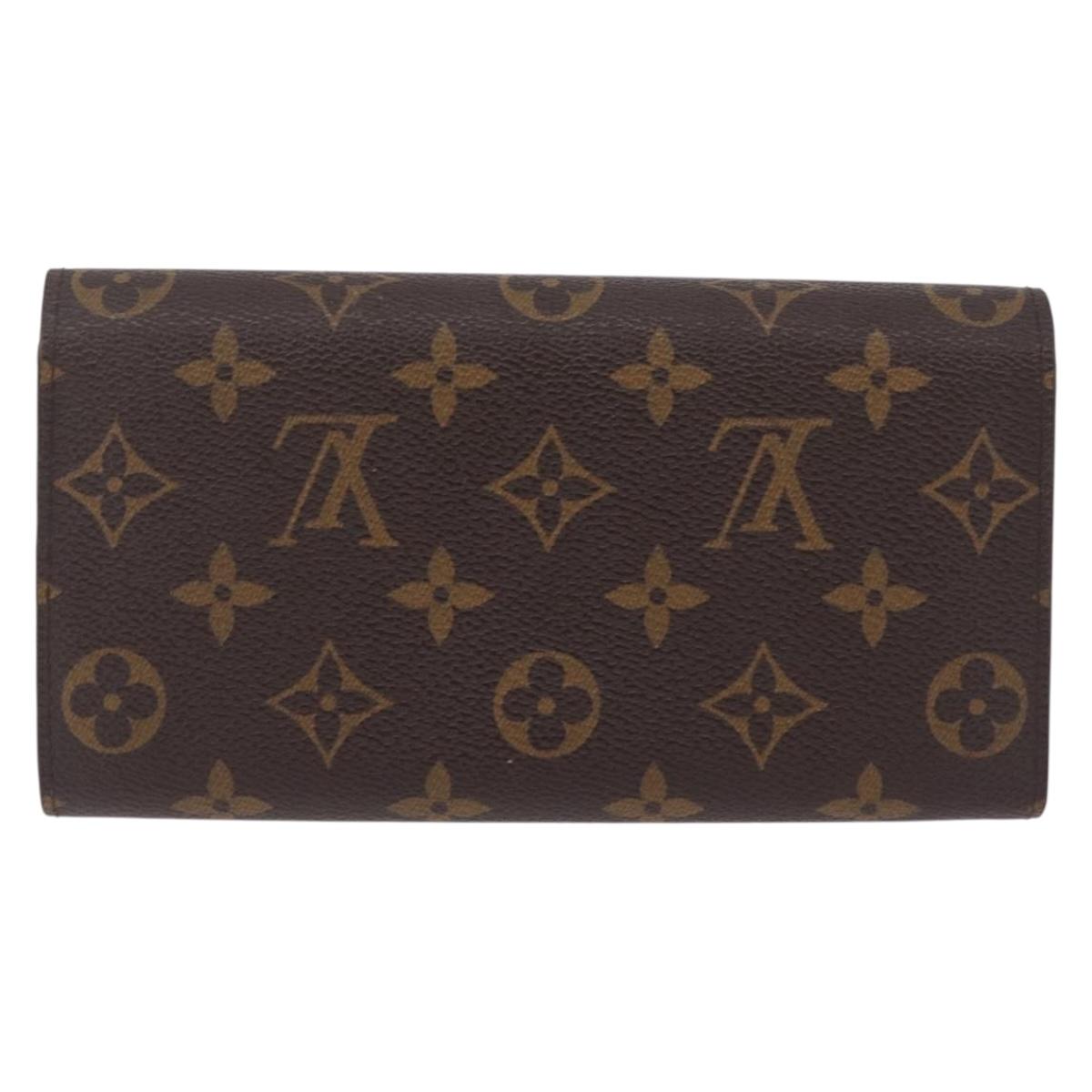 LOUIS VUITTON Monogram Trunk Portefeuille Sarah Long Wallet M60415 Auth 210084