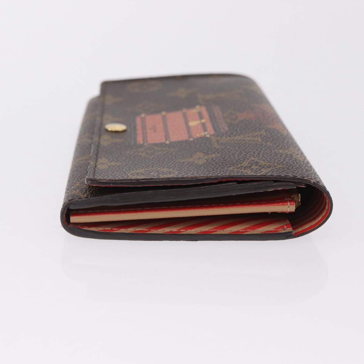 LOUIS VUITTON Monogram Trunk Portefeuille Sarah Long Wallet M60415 Auth 210084