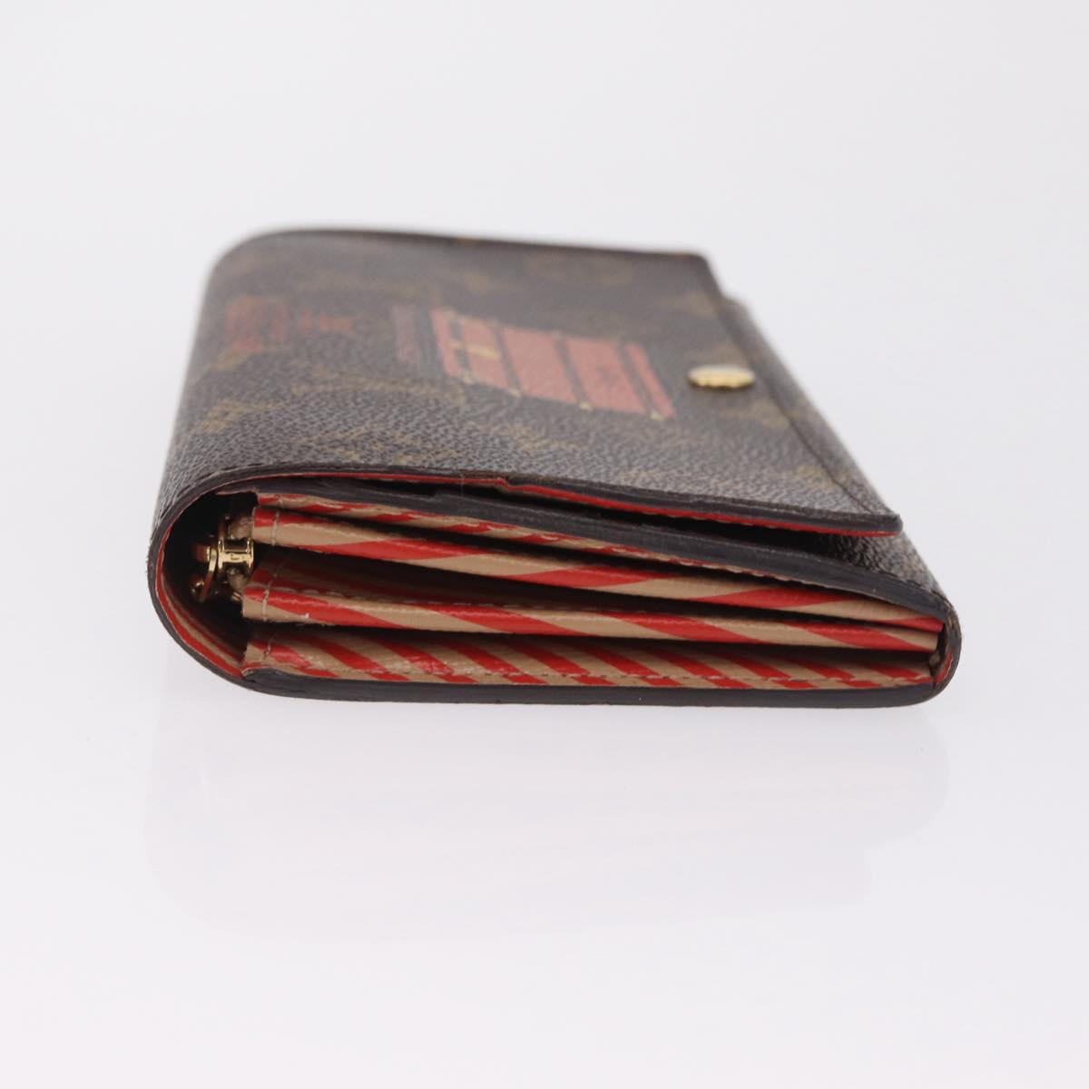 LOUIS VUITTON Monogram Trunk Portefeuille Sarah Long Wallet M60415 Auth 210084