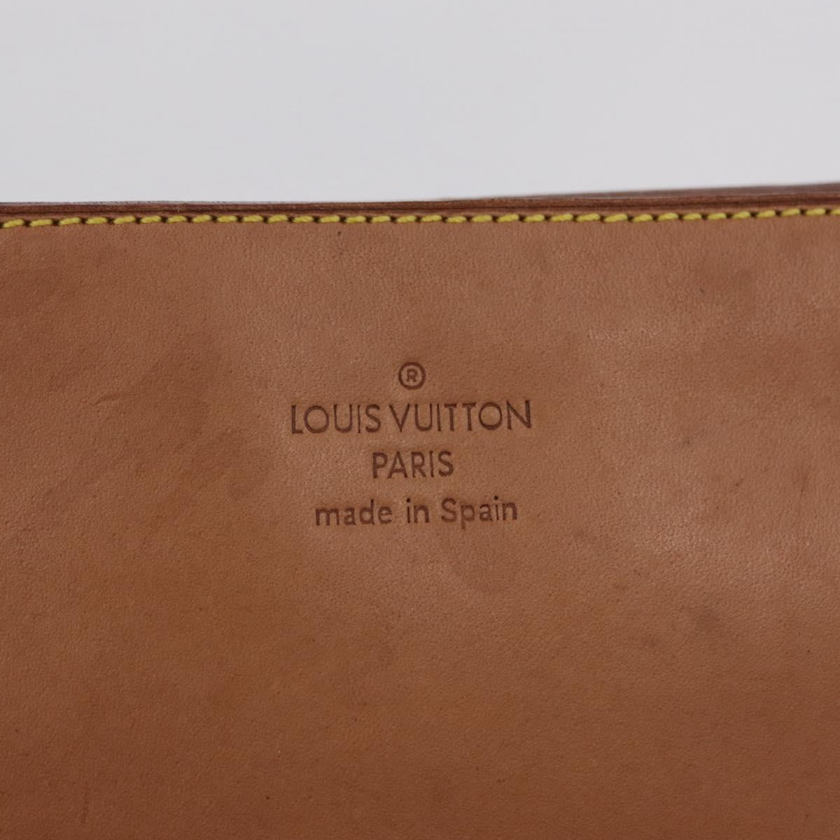 LOUIS VUITTON Nomad Cabas Amble PM Pouch Leather Beige M92502 LV Auth 210085