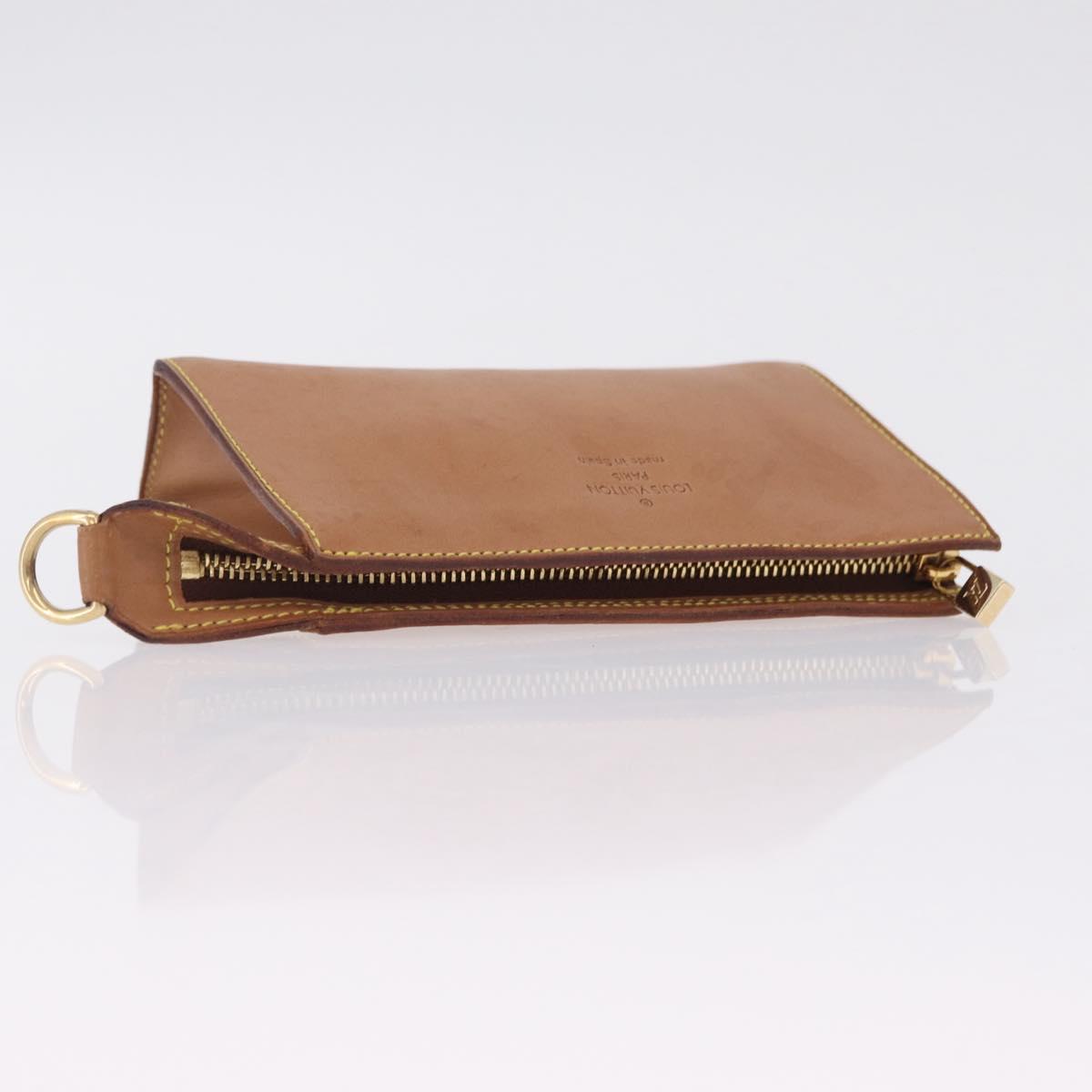 LOUIS VUITTON Nomad Cabas Amble PM Pouch Leather Beige M92502 LV Auth 210085