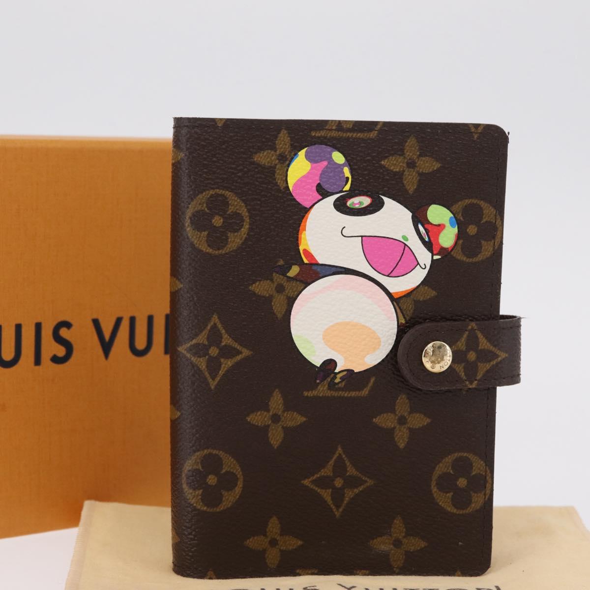LOUIS VUITTON Monogram Panda Agenda PM Day Planner Cover R20011 LV Auth 210087V