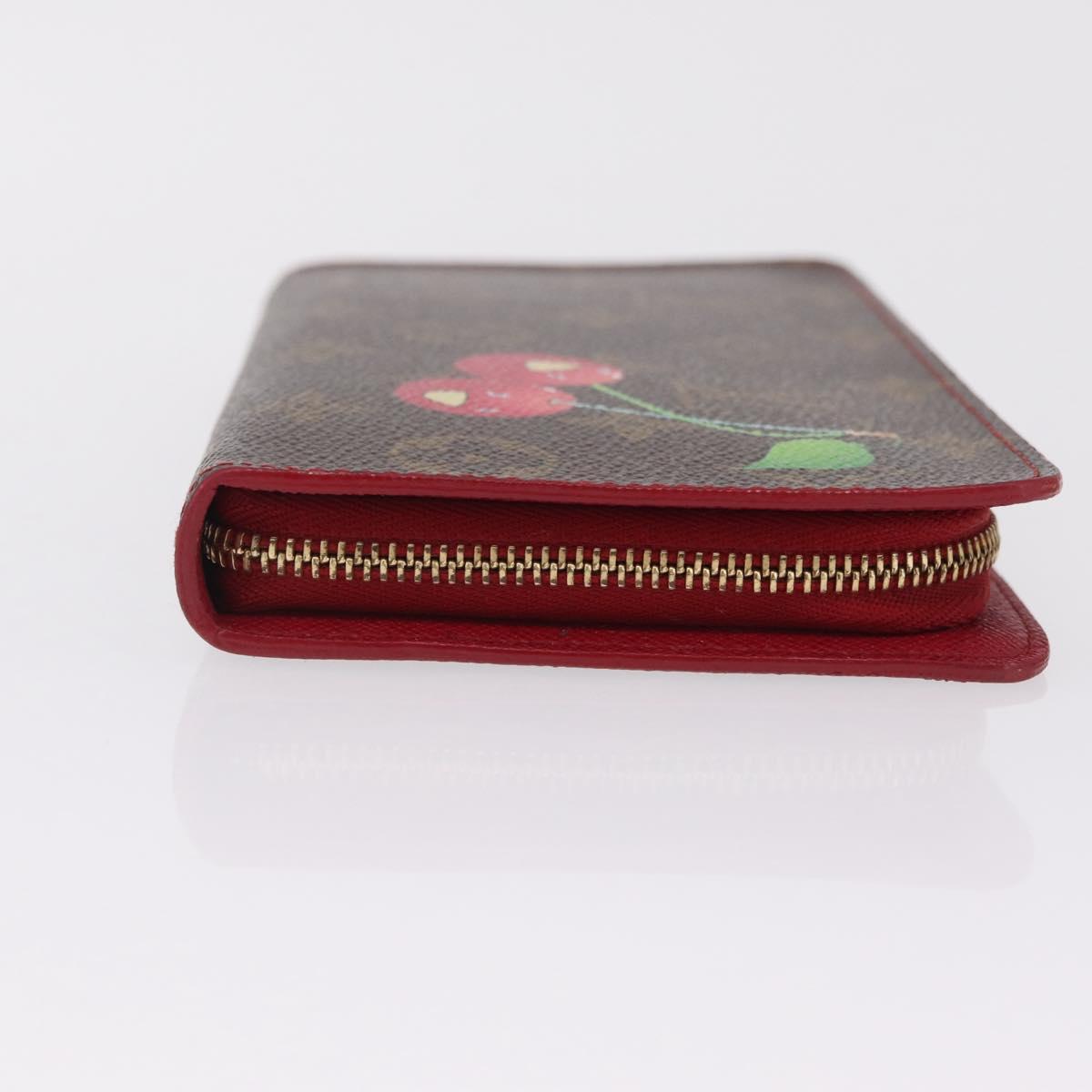 LOUIS VUITTON Monogram Cherry Porte Monnaie Zip Long Wallet M95006 Auth 210089V