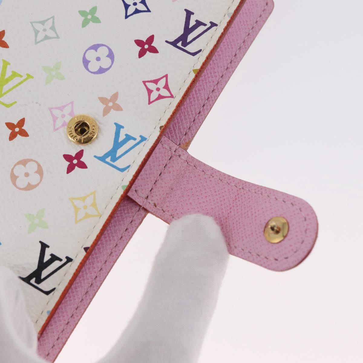 LOUIS VUITTON Monogram Multicolor Agenda PM Day White R21074 LV Auth 210095M
