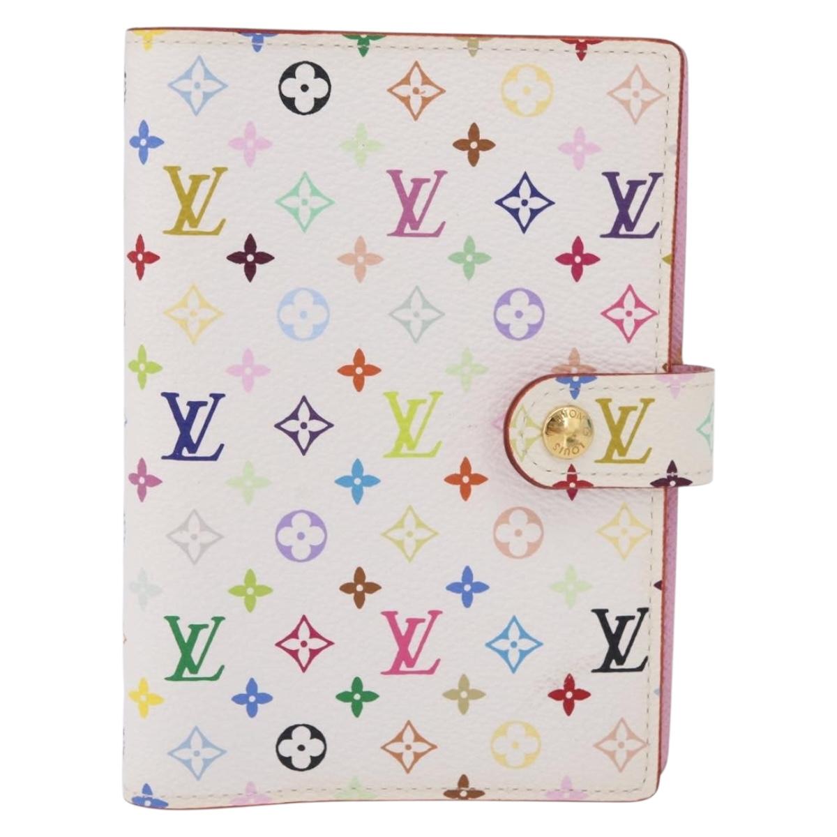 LOUIS VUITTON Monogram Multicolor Agenda PM Day White R21074 LV Auth 210095M