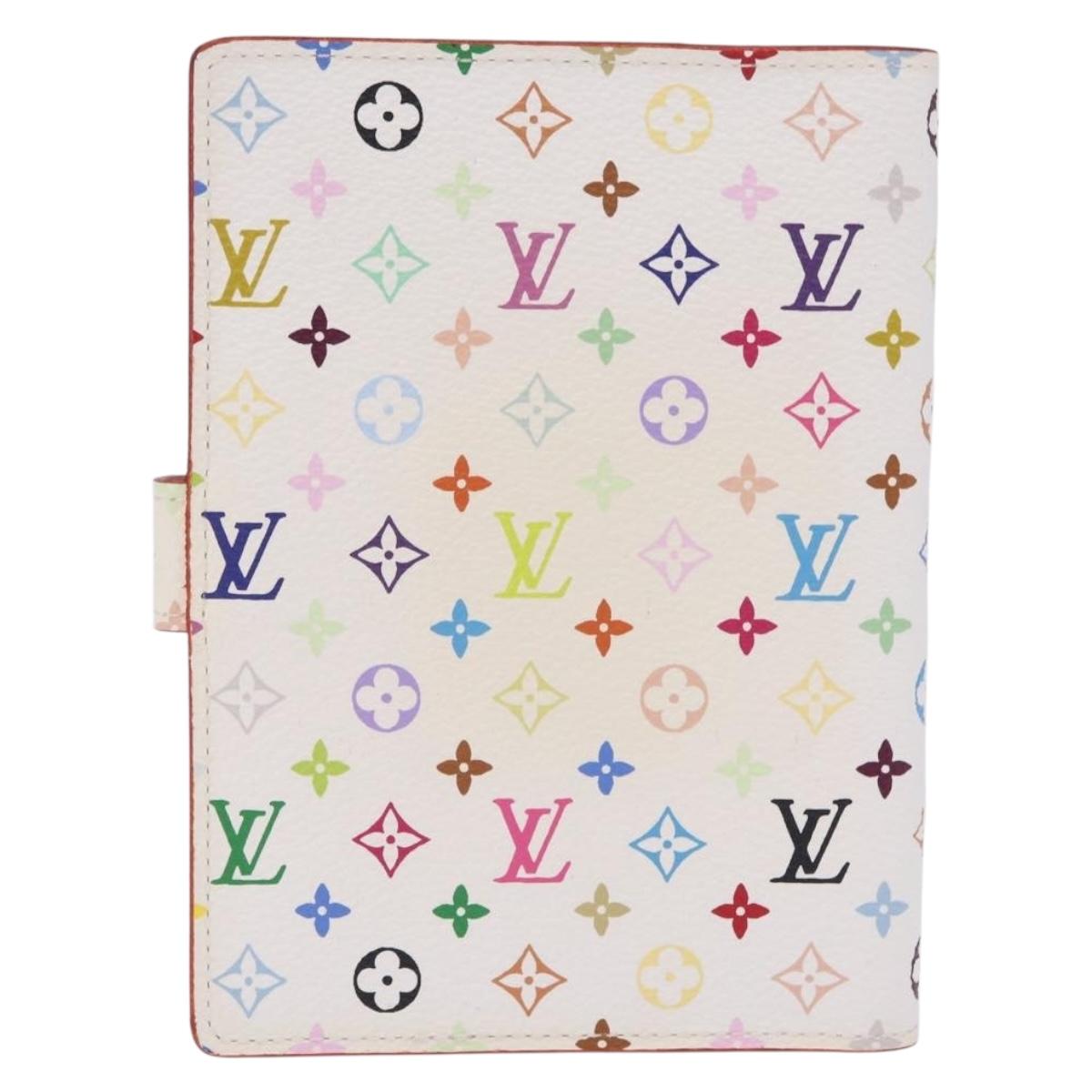 LOUIS VUITTON Monogram Multicolor Agenda PM Day White R21074 LV Auth 210095M