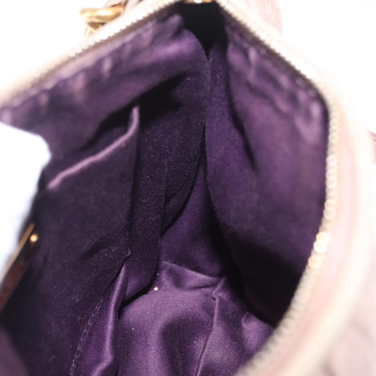 Miu Miu Matelasse Shoulder Bag Leather Pink Gold Auth 210096