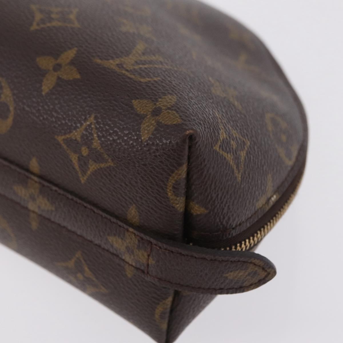 LOUIS VUITTON Monogram Trousse Demi Ronde Cosmetic Pouch M47520 LV Auth 210101