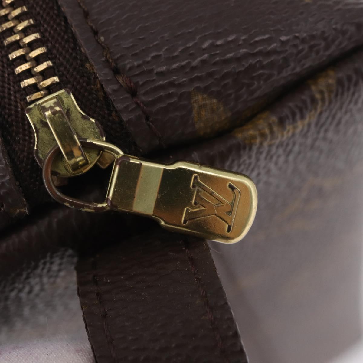LOUIS VUITTON Monogram Trousse Demi Ronde Cosmetic Pouch M47520 LV Auth 210101
