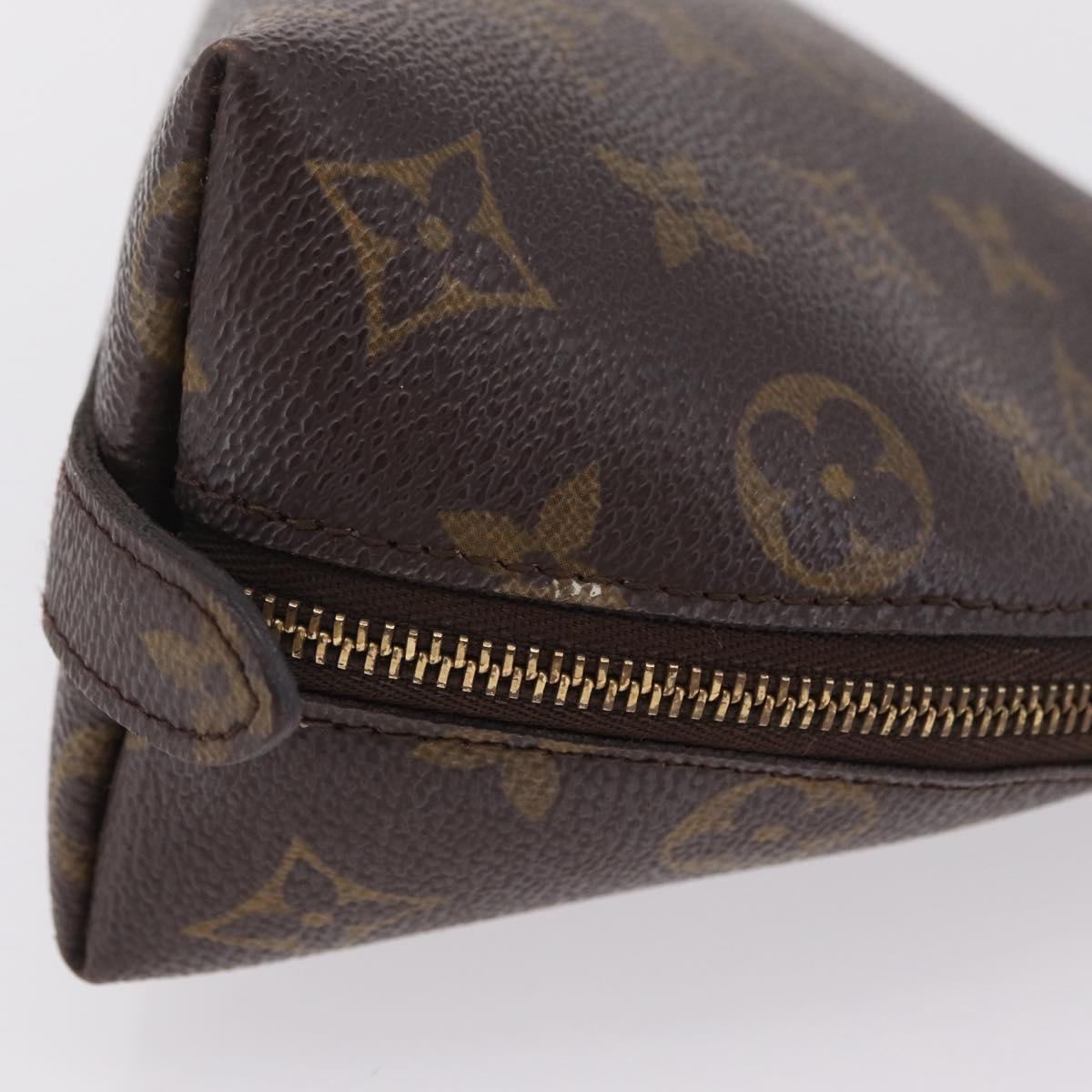 LOUIS VUITTON Monogram Trousse Demi Ronde Cosmetic Pouch M47520 LV Auth 210101