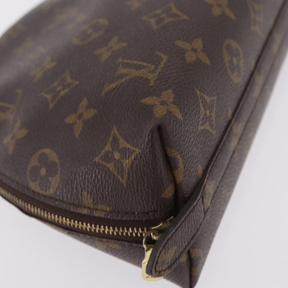 LOUIS VUITTON Monogram Trousse Demi Ronde Cosmetic Pouch M47520 LV Auth 210101