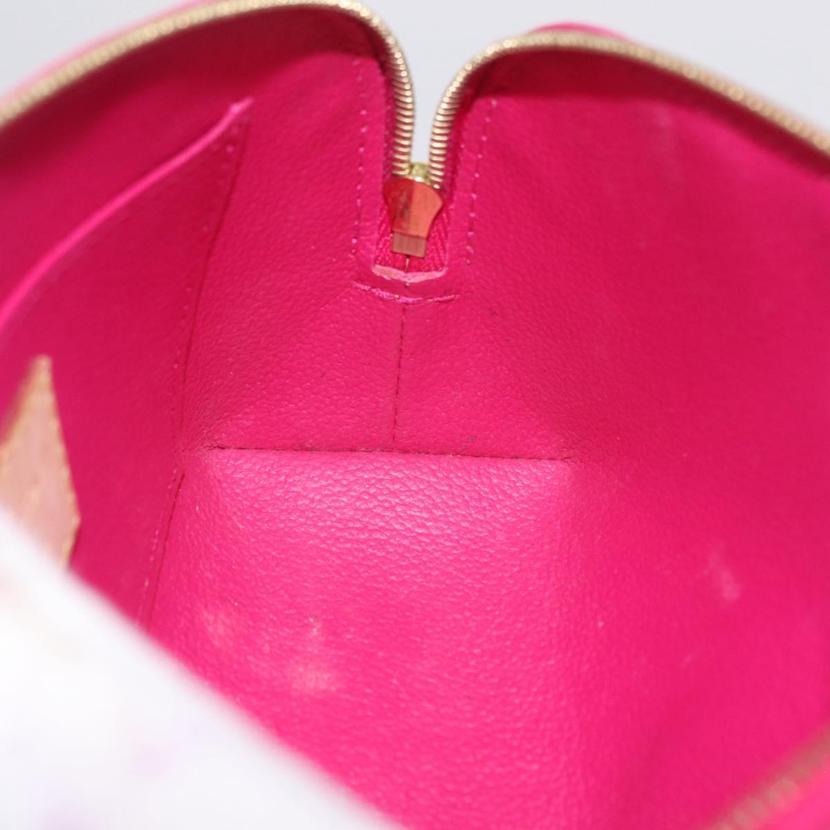 LOUIS VUITTON Vernis Ikat Flower Pochette Cosmetic Pink M90045 LV Auth 210111