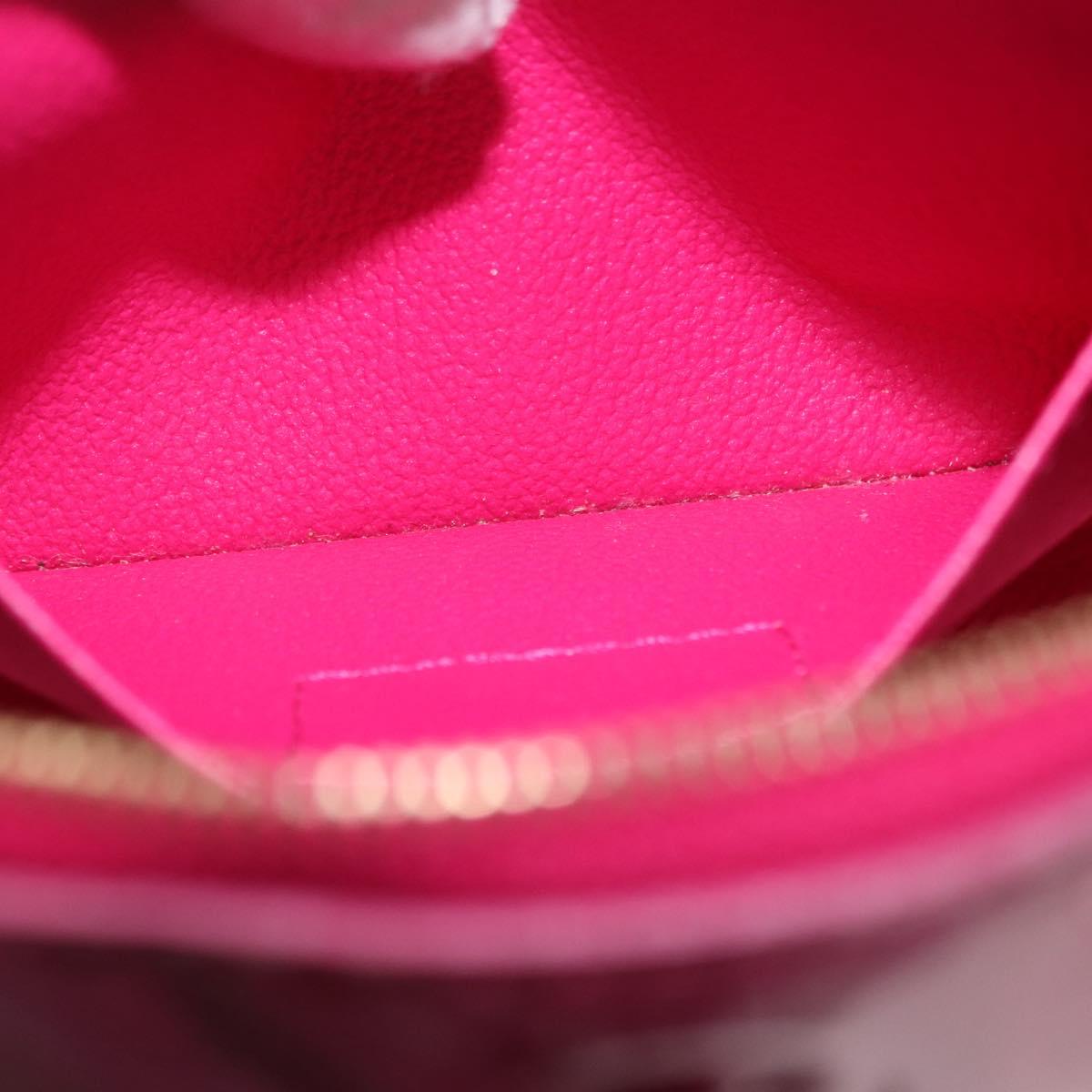 LOUIS VUITTON Vernis Ikat Flower Pochette Cosmetic Pink M90045 LV Auth 210111