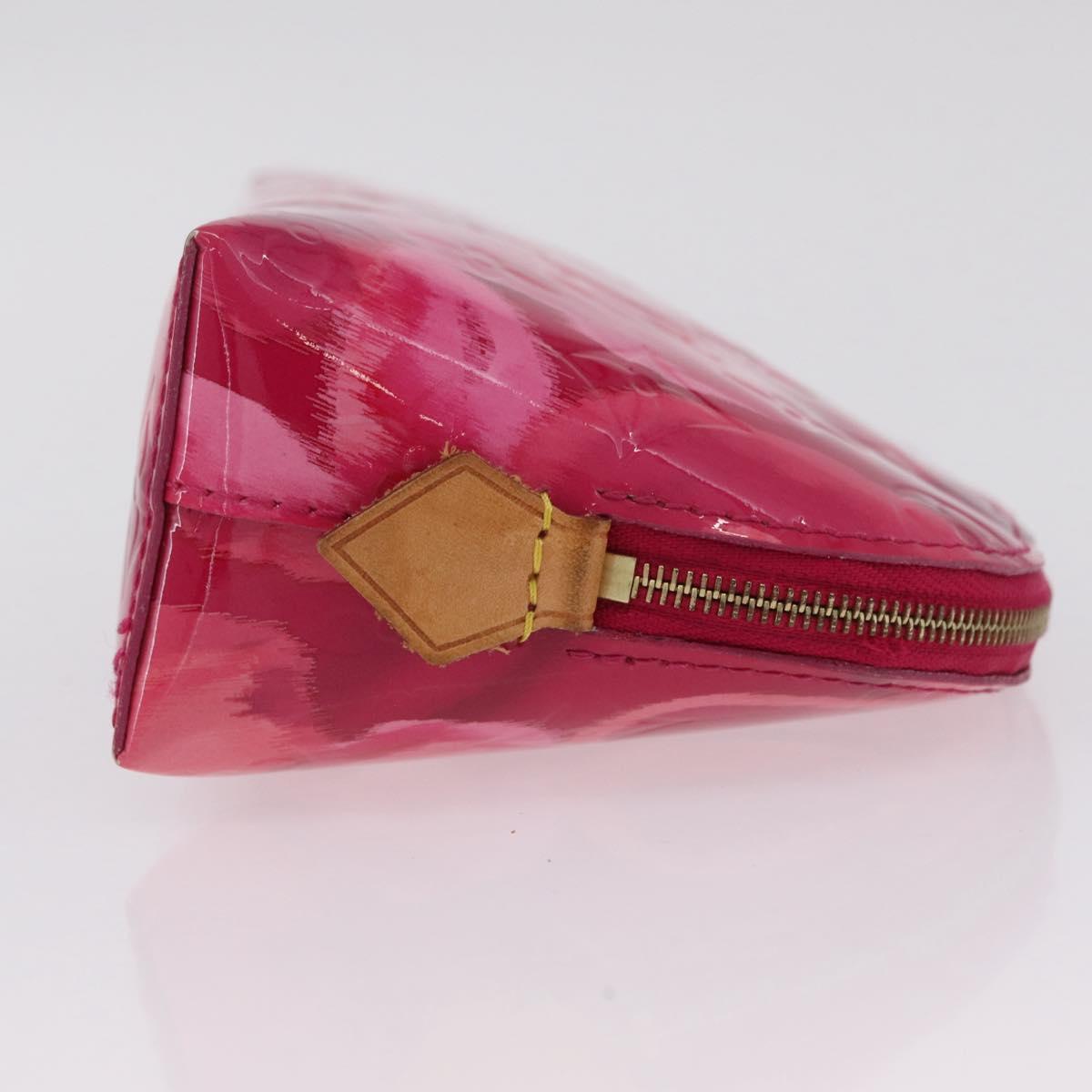LOUIS VUITTON Vernis Ikat Flower Pochette Cosmetic Pink M90045 LV Auth 210111