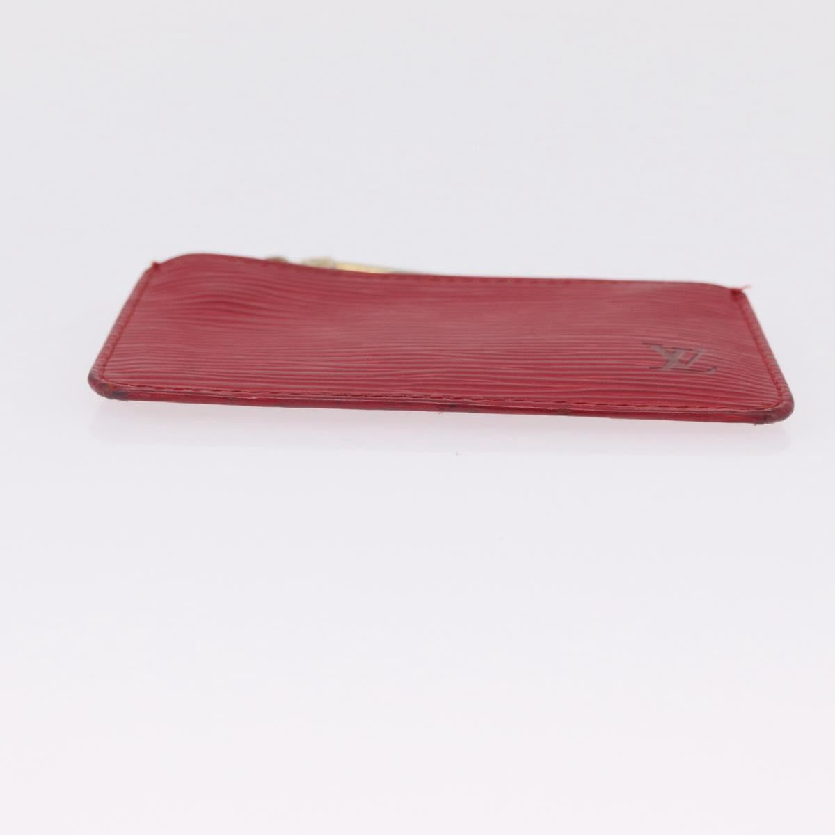 LOUIS VUITTON Epi Pochette Cles Coin Purse Red M63807 LV Auth 210112