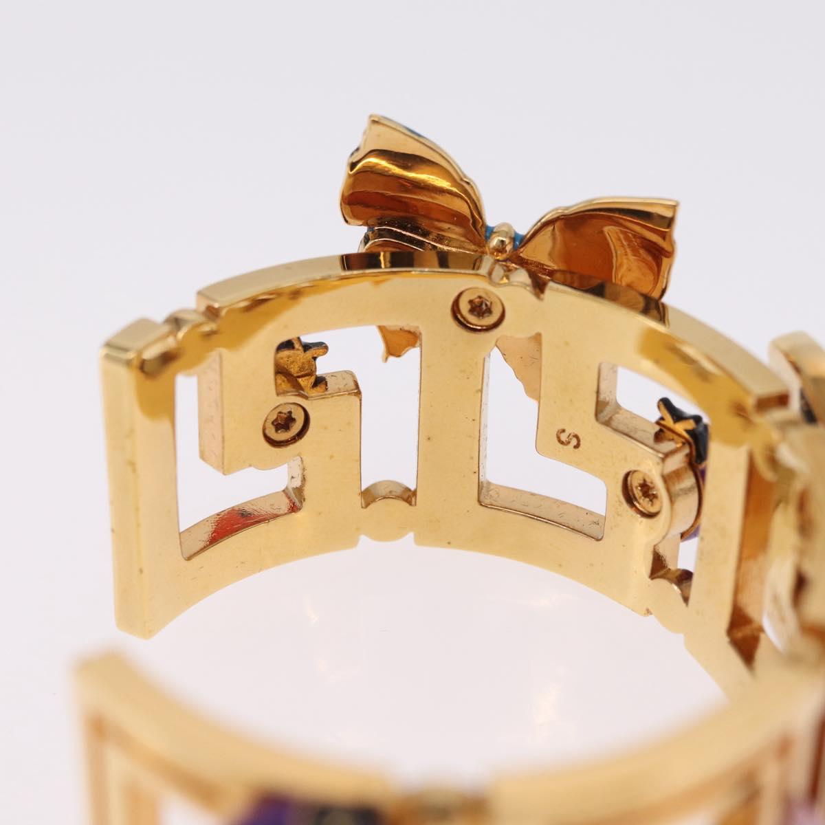 VERSACE Bangle Bracelet metal Gold Tone Auth 210115M