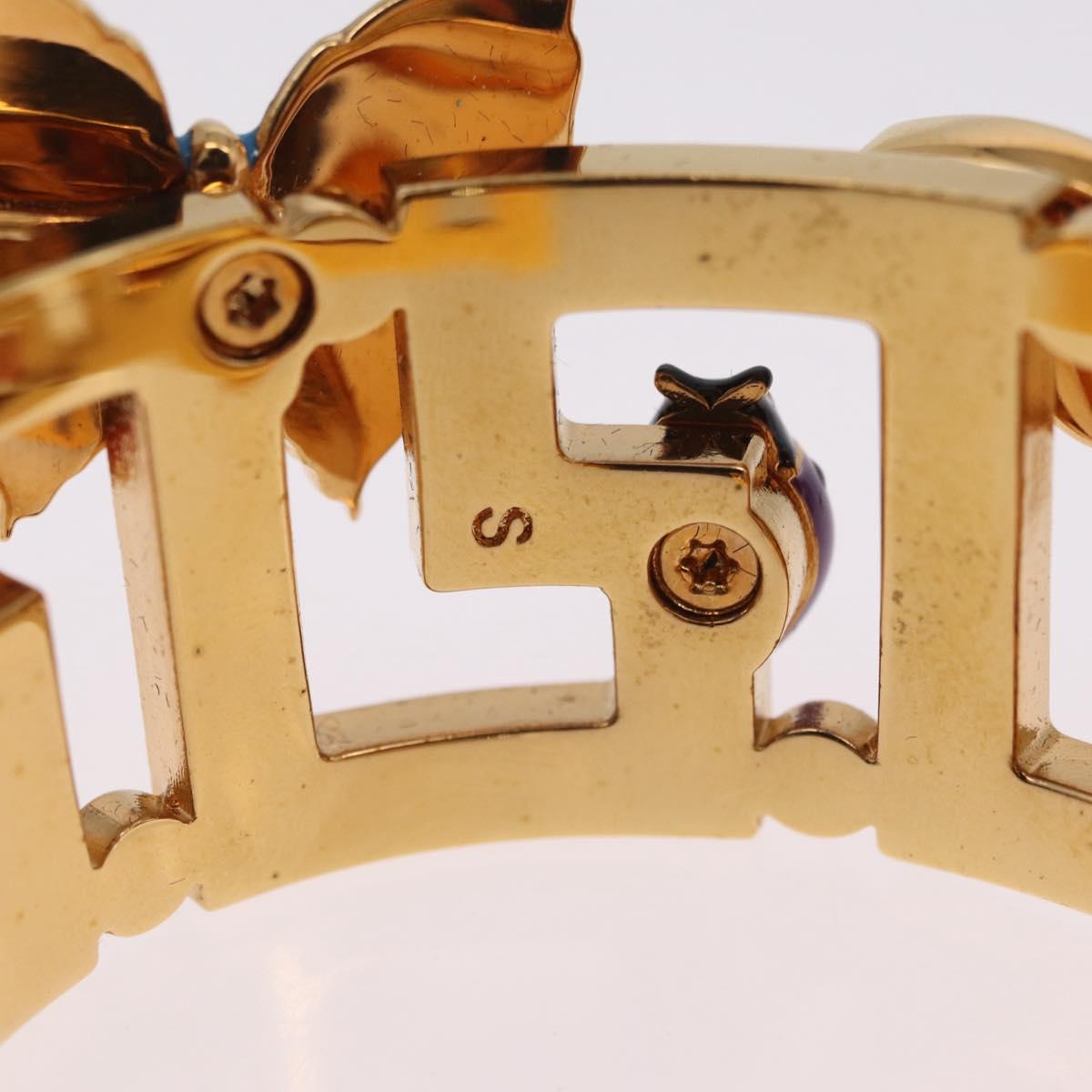 VERSACE Bangle Bracelet metal Gold Tone Auth 210115M