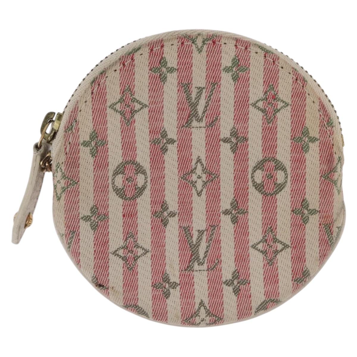 LOUIS VUITTON Monogram Mini Lin Croisette Porte Monnaie Ron M95499 Auth 210118A