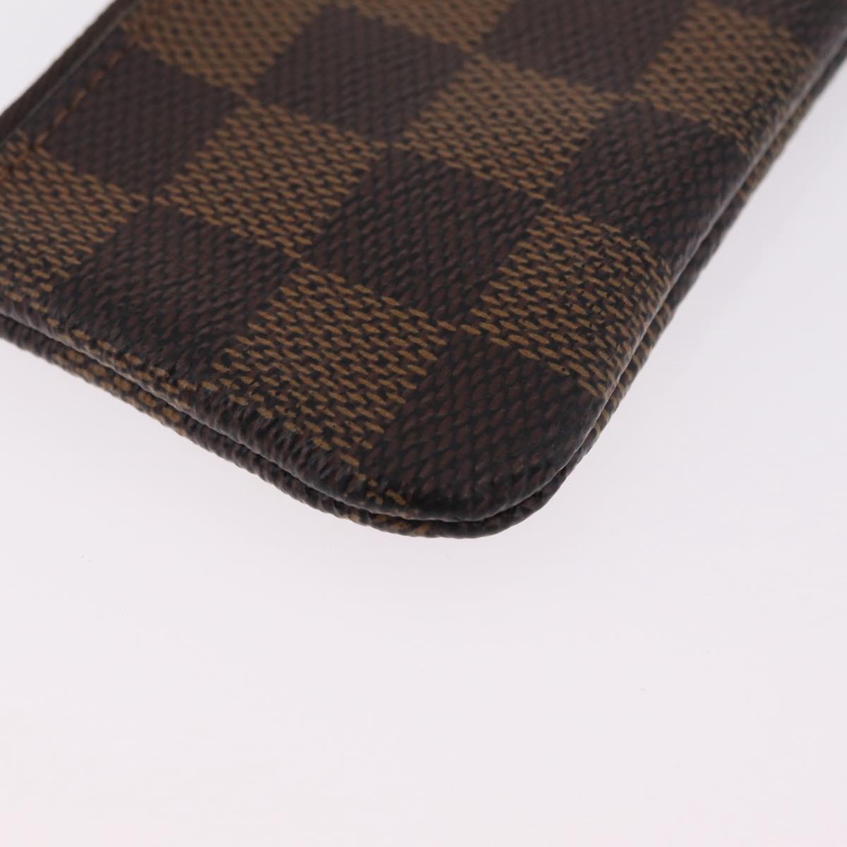 LOUIS VUITTON Damier Ebene Pochette Cles Coin Purse N62658 LV Auth 210119