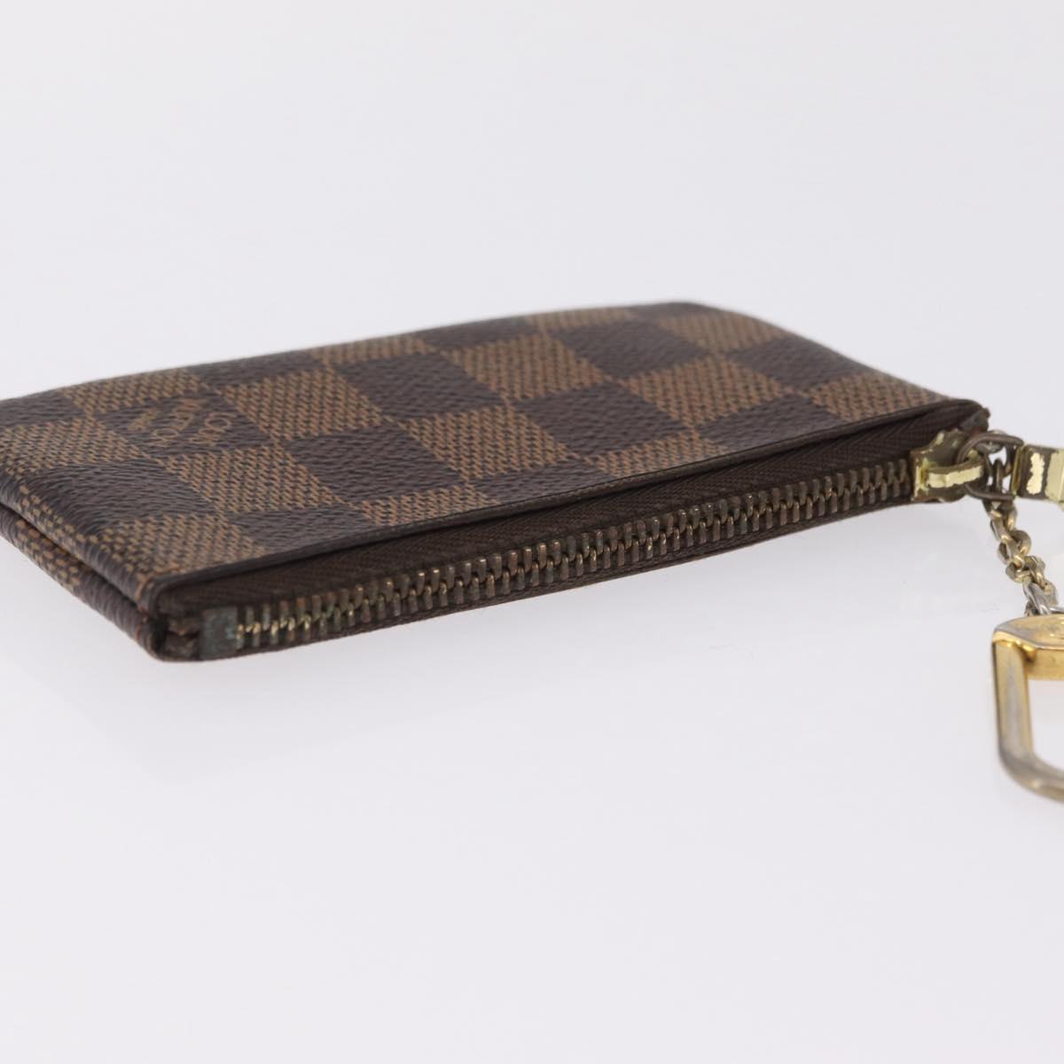 LOUIS VUITTON Damier Ebene Pochette Cles Coin Purse N62658 LV Auth 210119