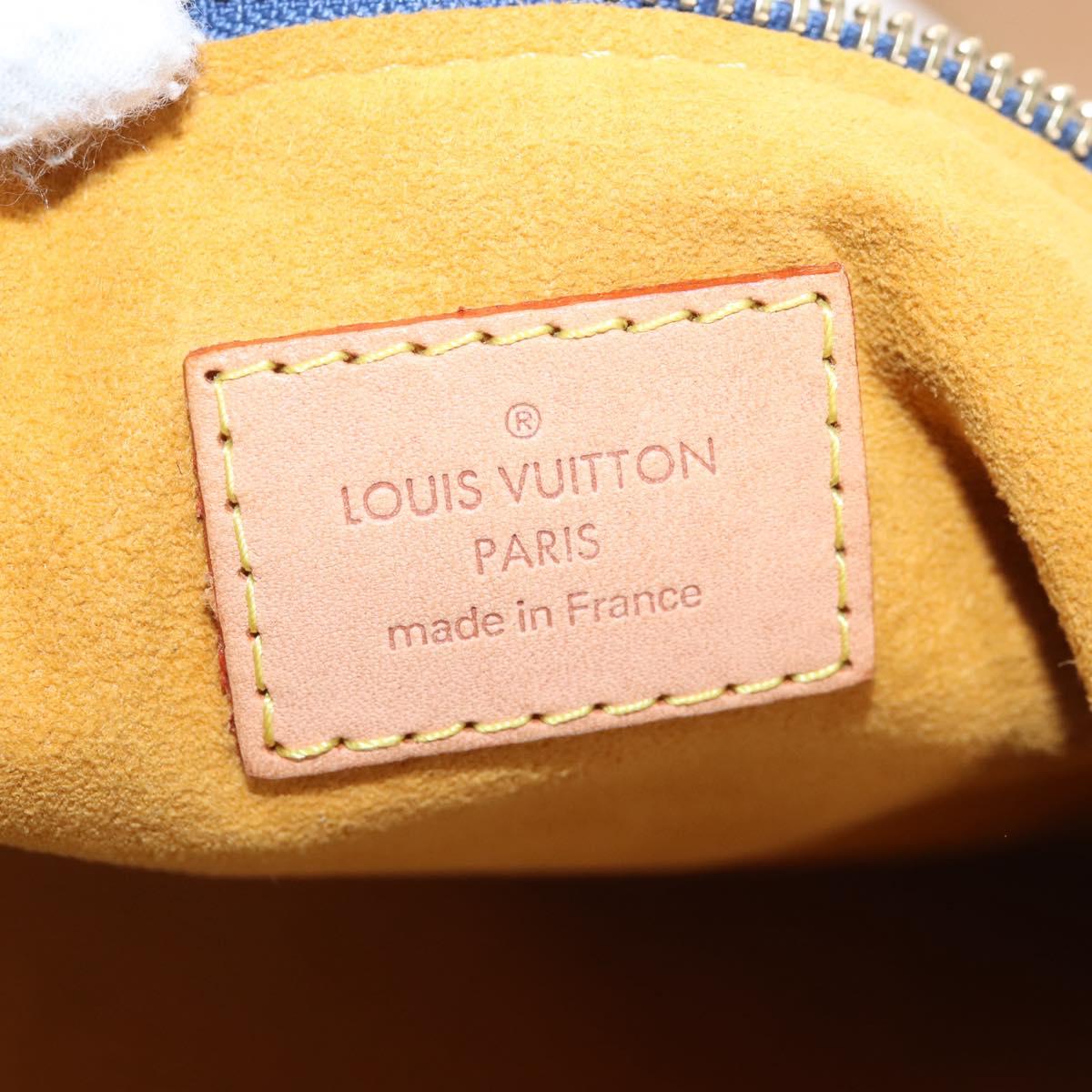 LOUIS VUITTON Monogram Denim Buggy PM Shoulder Bag Blue M95049 LV Auth 210141V
