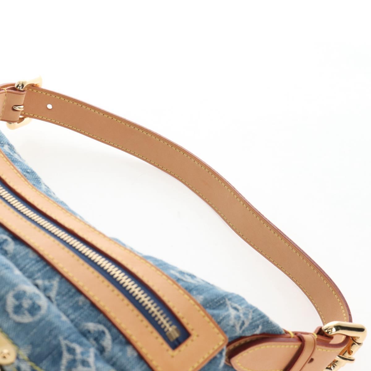 LOUIS VUITTON Monogram Denim Buggy PM Shoulder Bag Blue M95049 LV Auth 210141V