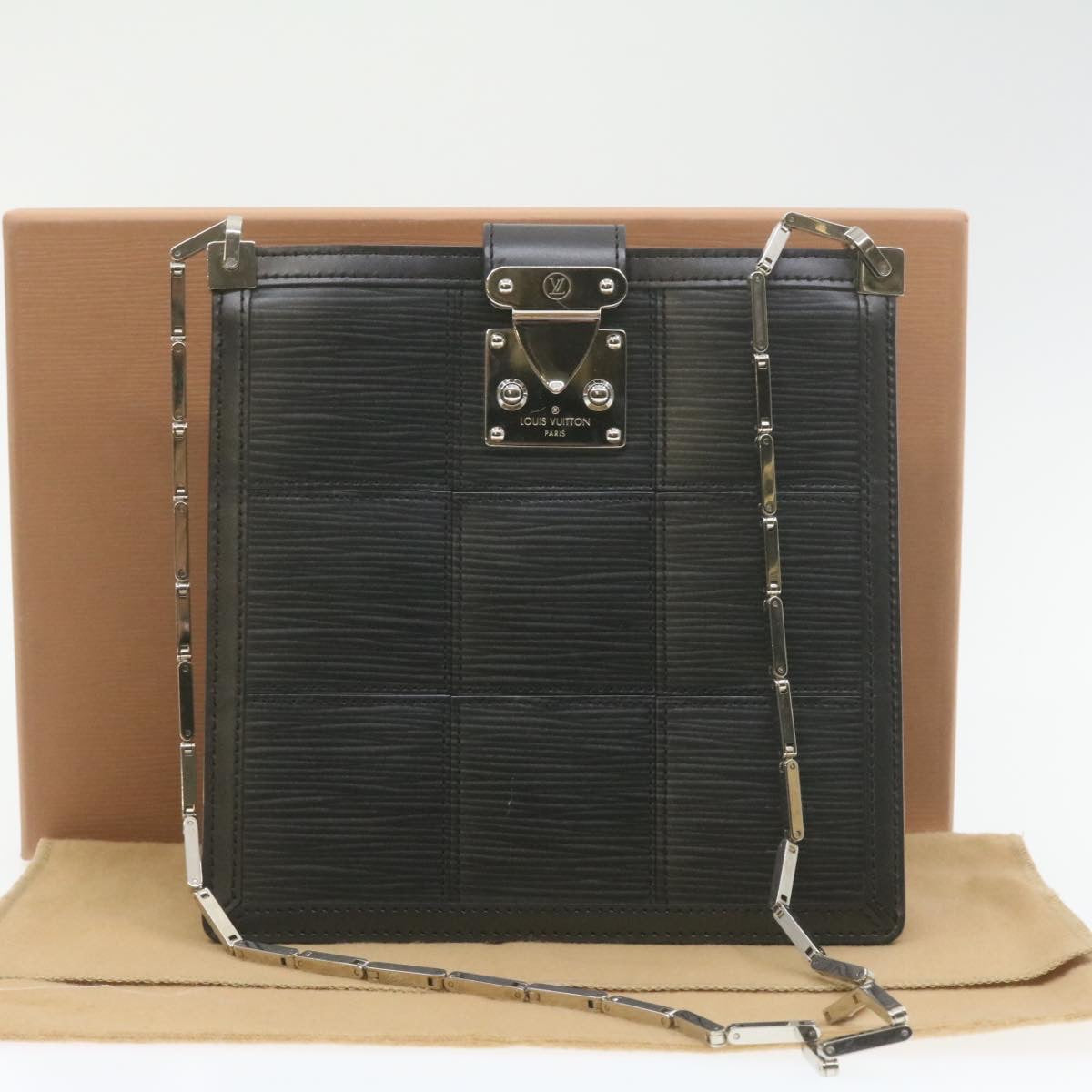 LOUIS VUITTON Epi Stretch Mojito Shoulder Bag Pouch Black M54612 LV Auth 21016V