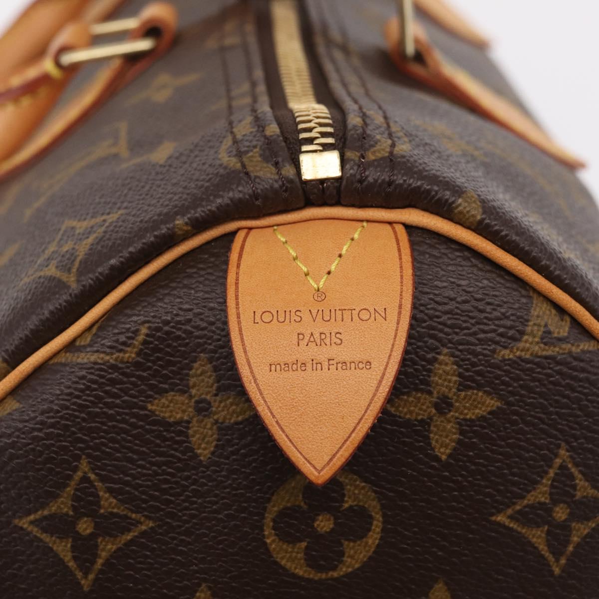 LOUIS VUITTON Monogram Speedy 35 Hand Bag M41524 LV Auth 210164SAV