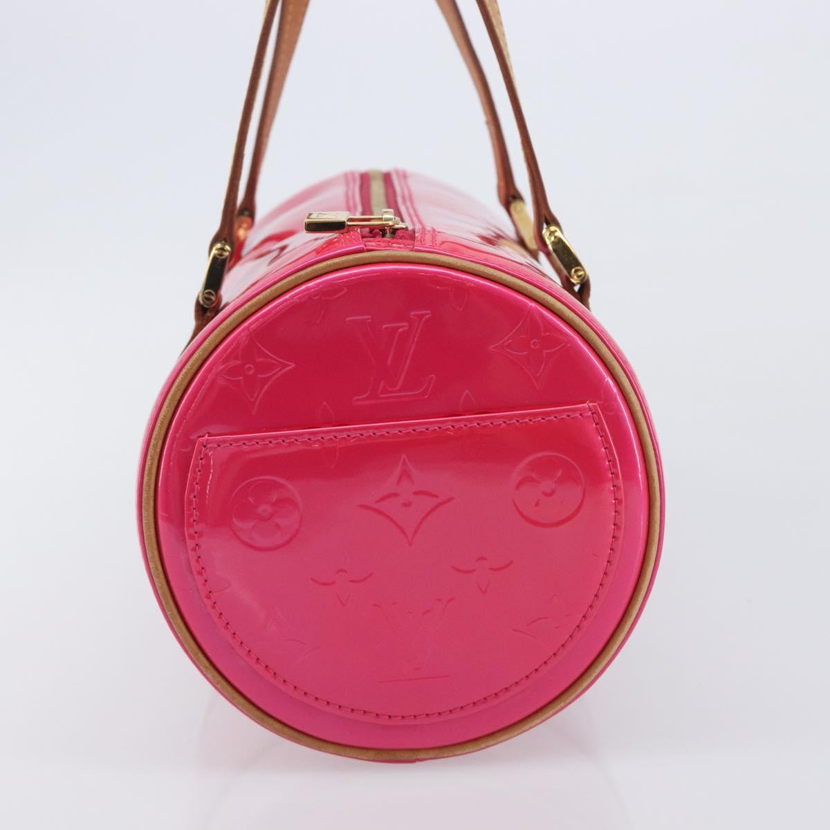 LOUIS VUITTON Monogram Vernis Bedford Bag Fuchsia Pink M91255 LV Auth 210165V