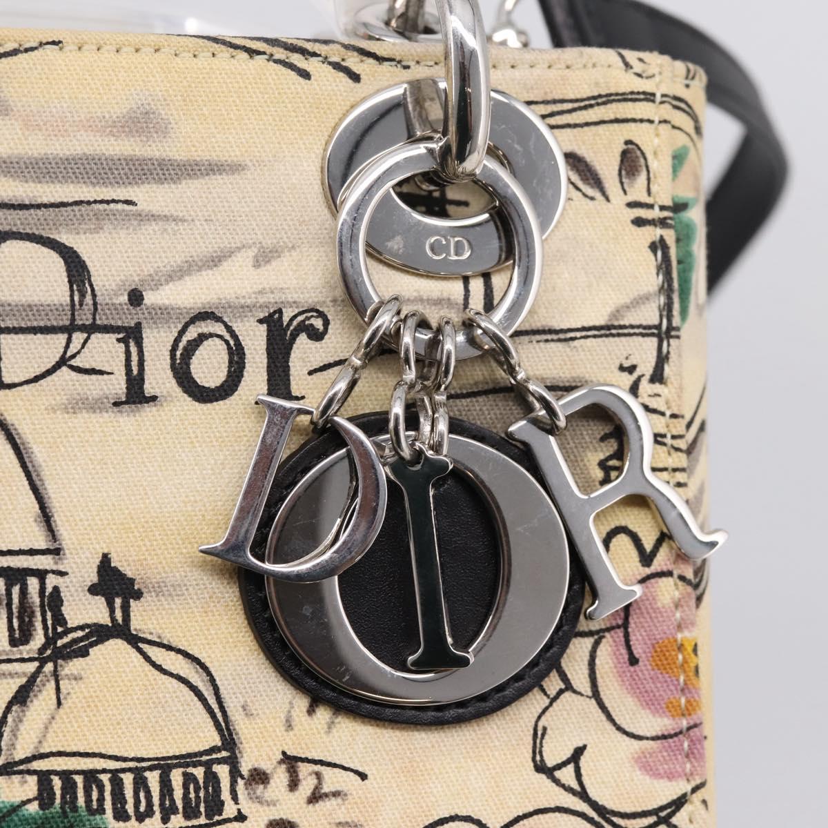 Christian Dior Lady Dior Bag Canvas 2way Osaka2005 19/50 Beige Auth 210177V