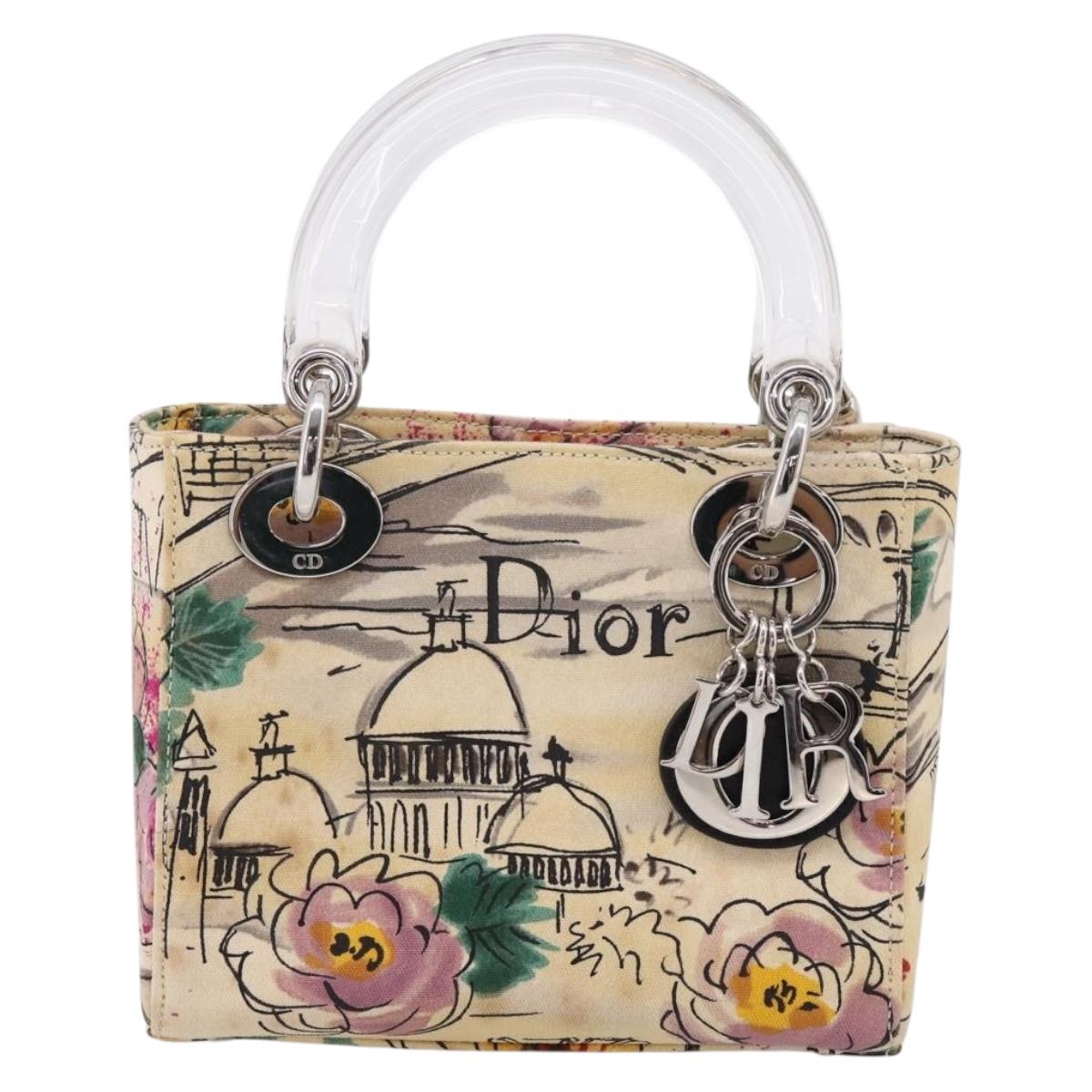 Christian Dior Lady Dior Bag Canvas 2way Osaka2005 19/50 Beige Auth 210177V