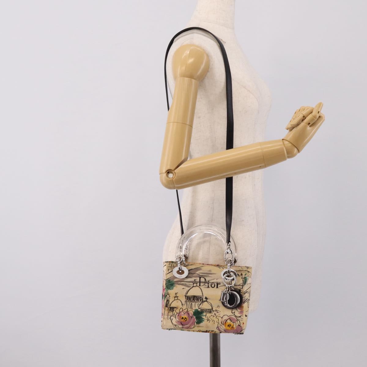 Christian Dior Lady Dior Bag Canvas 2way Osaka2005 19/50 Beige Auth 210177V