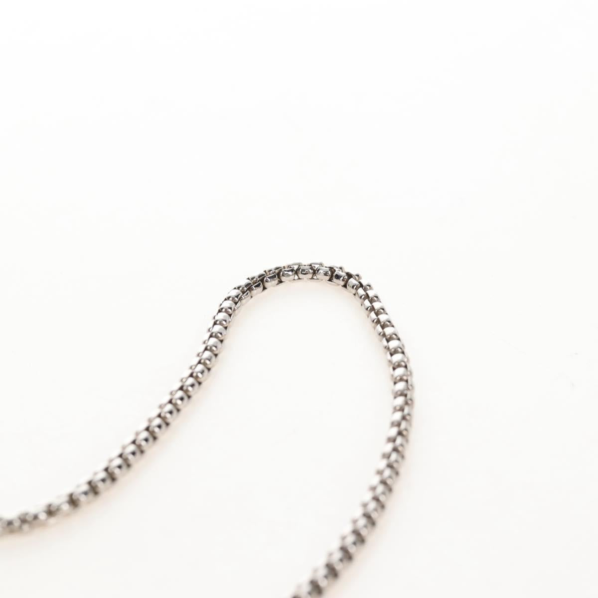 PRADA Triangle Chain Shoulder Pouch Satin Black Silver Auth 210184M