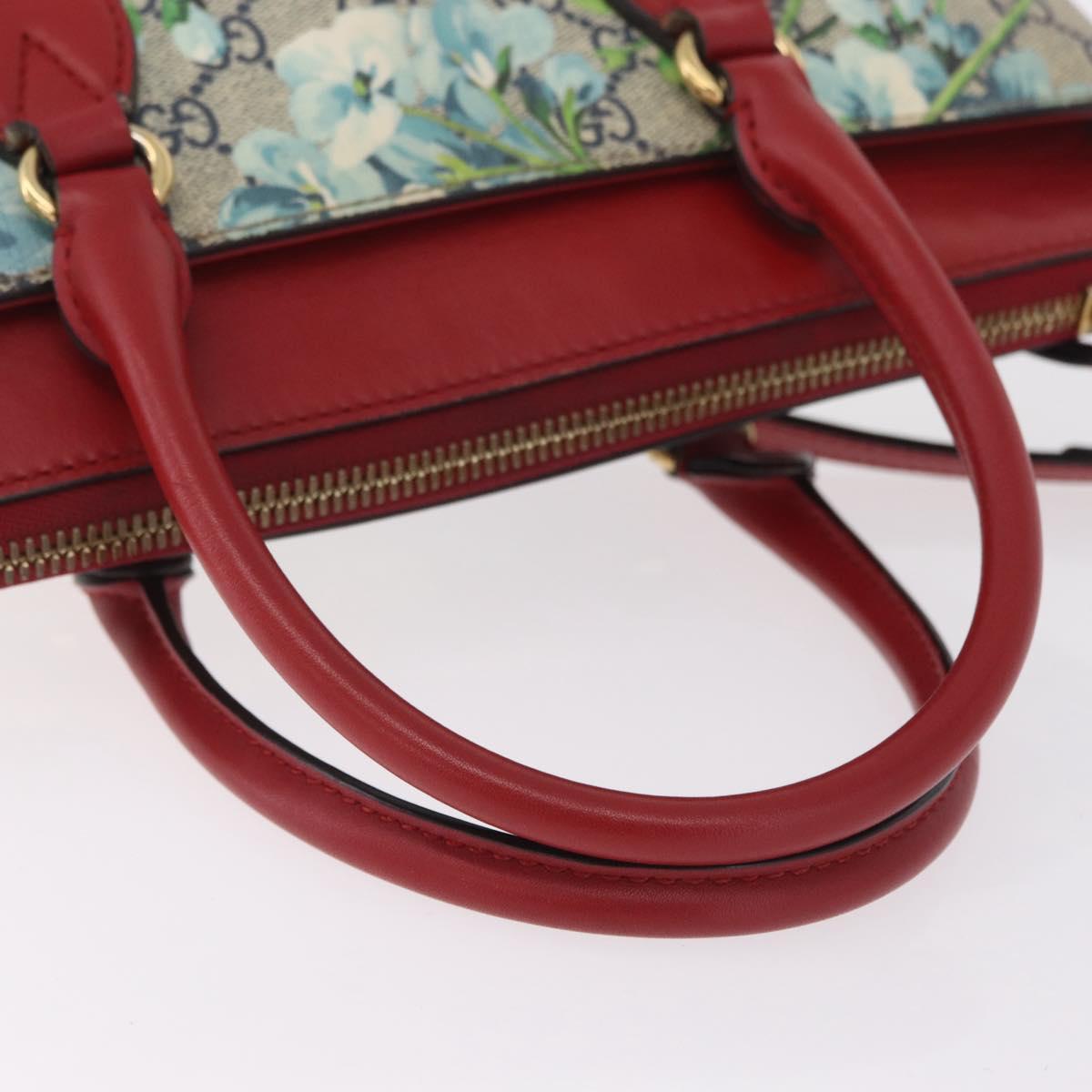 GUCCI GG Supreme GG Blooms Hand Bag PVC 2way Navy Gold 409534 Auth 210198V