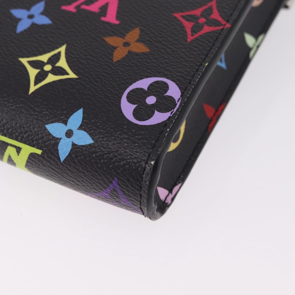 LOUIS VUITTON Multicolor Phone Pouch Metis Pouch Black M14098 LV Auth 210208SAM