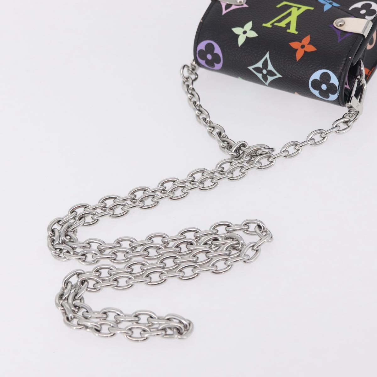 LOUIS VUITTON Multicolor Phone Pouch Metis Pouch Black M14098 LV Auth 210208SAM