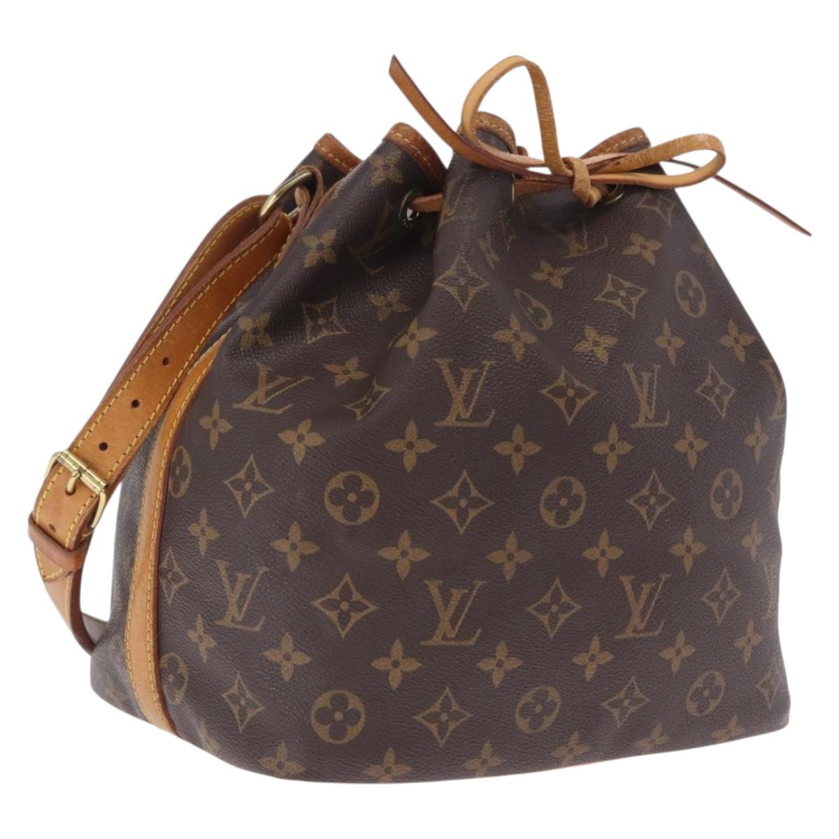LOUIS VUITTON Monogram Petit Noe Shoulder Bag M42226 LV Auth 210217