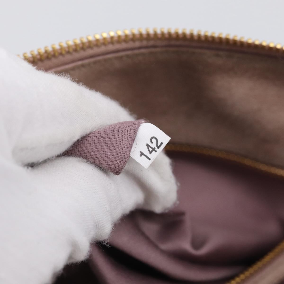 Miu Miu Madras Hand Bag Leather 2way Pink Gold Auth 210224