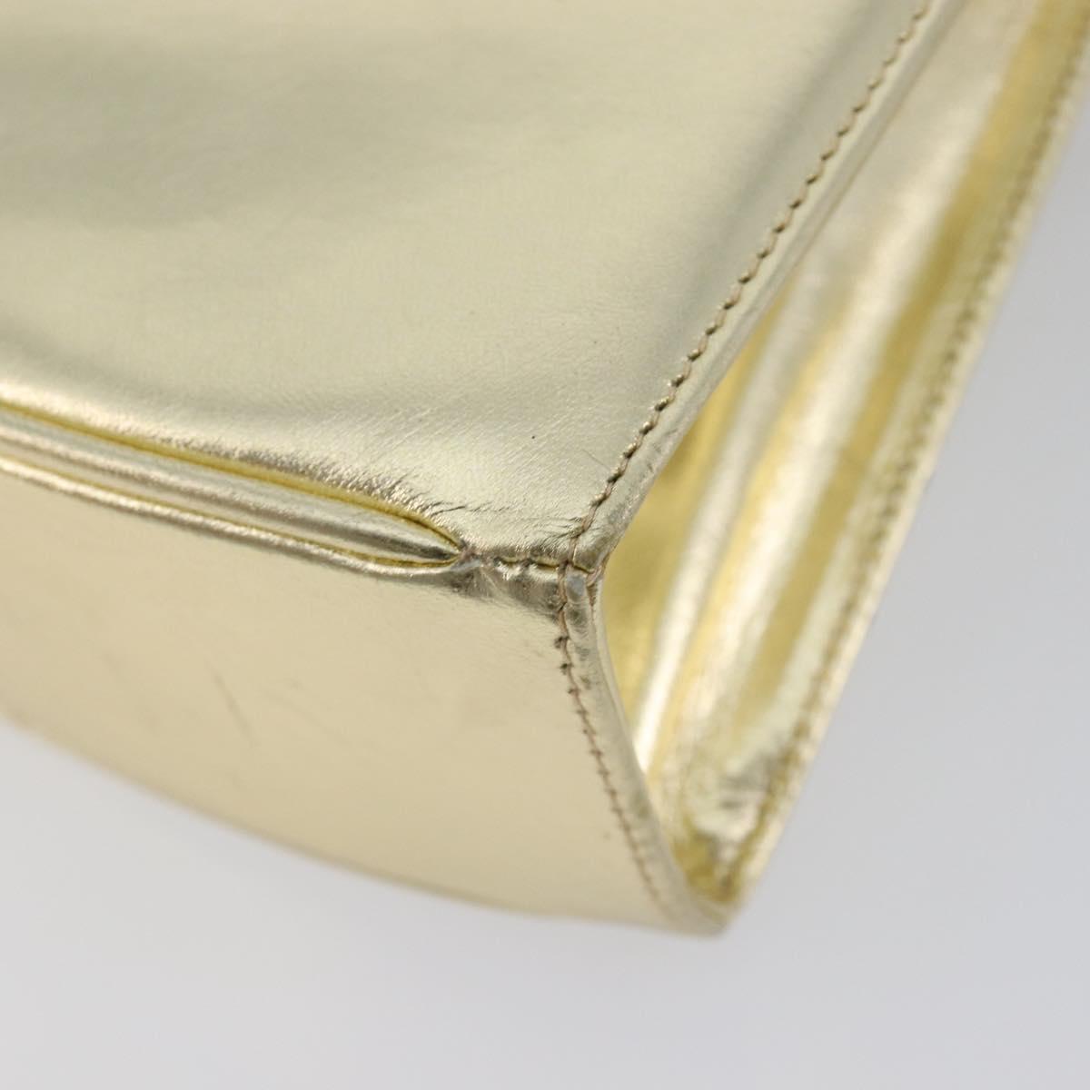 Salvatore Ferragamo Shoulder Bag Leather Gold Auth 210225