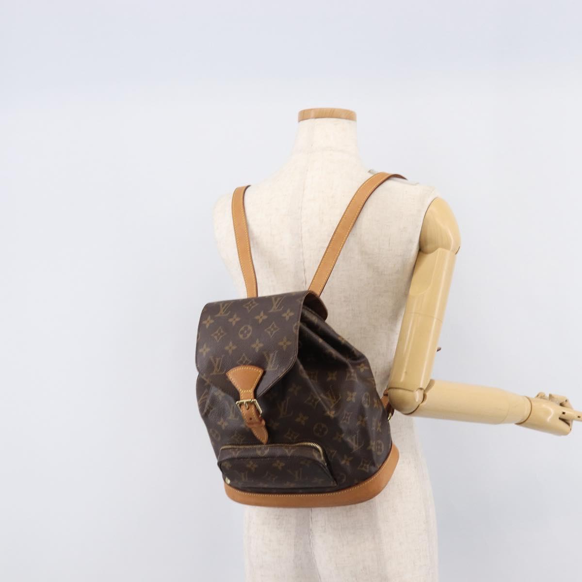 LOUIS VUITTON Monogram Montsouris MM Backpack M51136 LV Auth 210228A